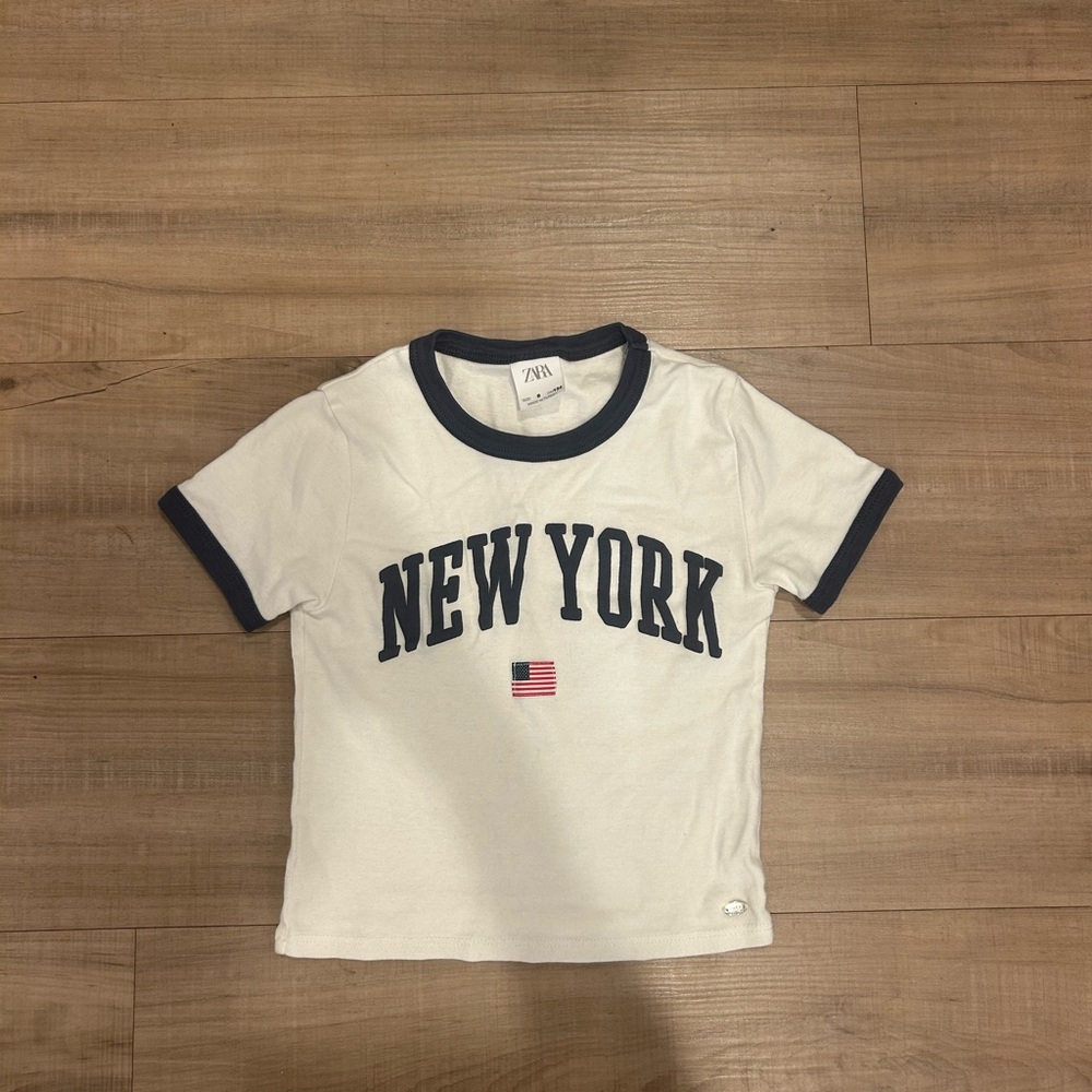 Zara Kids White New York T-Shirt